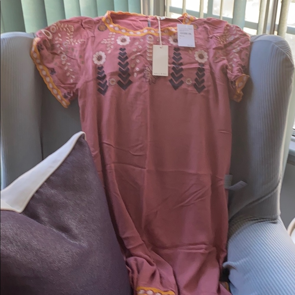 Mauve Peasant Dress